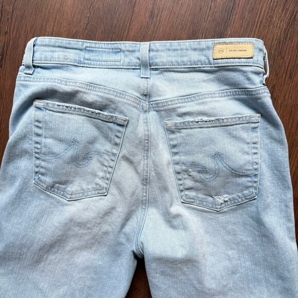 AG Saige Crop High Rise Straight Leg Jeans Light Wash Size 29 - Picture 5 of 8